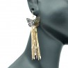 Boucles d'oreilles Papillon Filigranes en Métal Doré BFPLL003-Doré