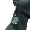 Boucles d'oreilles Filigranes en Métal Argenté BFPLL004-Argenté 