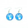 Boucles d'oreilles Cabochon en verre Le Cerf Bleu BFPVM009