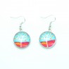 Boucles d'oreilles Cabochon en verre L'arbre Multicolor BFPVM017