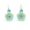Boucles d'oreilles Dormeuse émaillée Fleur BFDEC010-gris
