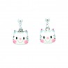 Boucles d'oreilles Emaillées genre Hello Kitty BFCEM004