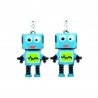 Boucles d'oreilles Emaillées le petit robot BFCEM005