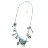 Collier LOL Bijoux LOLILOTA Oiseau argenté COLOL036-bleu