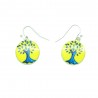 Boucles d'oreilles Emaillées l'arbre de vie BFPEM010-jaune