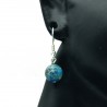 Boucles d'oreilles en Chyscolla sur crochets acier chirurgical BAPPC005-bleu