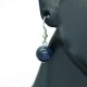 Boucles d'oreilles pierre Lapis Lazuli sur crochets acier chirurgical 316l BAPPC002-Bleu