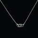 Collier pendentif Acier chirurgical Inox étoiles filantes Charm Colac015-Argenté