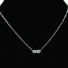 Collier pendentif Acier chirurgical Inox Infini 8 Huit Charm Colac033-Argenté
