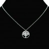 Collier pendentif Acier chirurgical Inox Arbre de vie Charm Colac036-Argenté