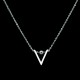 Collier pendentif Acier chirurgical Inox Triangle Charm Colac038-Argenté