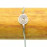 Bracelet Acier chirurgical 316L Spirale chaine fine Charm BRA015-Argenté