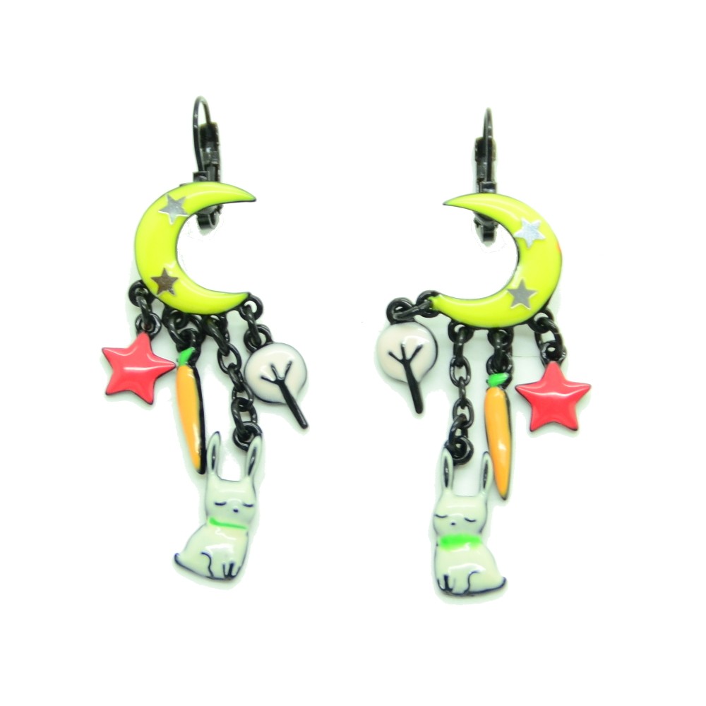 COLLIER SAUTOIR LOL Bijoux LOLILOTA Oiseau paon perle feuille relief multicolore EUR 7,99 - FR