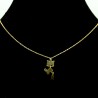 Collier pendentif Acier chirurgical Inox chat et poisson Charm Colac020-Doré