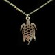 Collier pendentif Acier chirurgical Inox tortue Charm Colac041-argenté