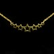 Collier pendentif Acier chirurgical Inox 7 étoiles Charm Colac040-doré