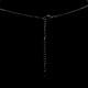 Collier pendentif Acier chirurgical Inox Plume noir Charm Colac039