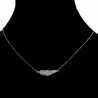 Collier pendentif Acier chirurgical Inox Plume noir Charm Colac039