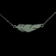 Collier pendentif Acier chirurgical Inox Plume noir Charm Colac039