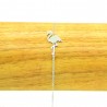 Bracelet Acier inoxydable 316L Flamant rose chaine fine Charm Réglable BRA017-argenté
