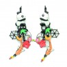 Boucles d'oreilles LOL Bijoux LOLILOTA Panda chinois et saumon BFLOL102-Orange