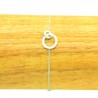 Bracelet Acier chirurgical 316L Cercles enlacés chaine fine Charm BRA016-Argenté