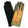 Gants polaire femme hiver chaud tactiles colorés tableau peinture Gustav Klimt Le Baiser