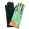 Gants polaire femme hiver chaud tactile colorés tableau peinture Van Gogh Les Iris