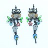 Boucles d'oreilles LOL Bijoux LOLILOTA Le hiboux sur la branche BFLOL120-noir