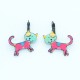 Boucles d'oreilles LOL Bijoux LOLILOTA Le chat multicolore BFLOL129-fushia