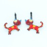 Boucles d'oreilles LOL Bijoux LOLILOTA Le chat multicolore BFLOL129-rouge