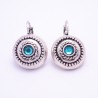 Boucles d'oreilles émaillées Dormeuse Strass petites et légères BFDSC014-bleu