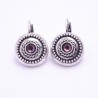 Boucles d'oreilles émaillées Dormeuse Strass petites et légères BFDSC014-violette
