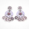 Boucles à clous émaillées BFCEL001-Violette