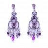 Boucles à Strass BFCSL008-violet